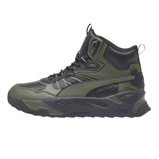 Botas Puma Trinity Mid Hybrid Leather Hombre Casual verde 25