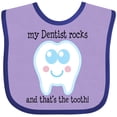 thumbnail image 3 of Inktastic Dentist Rocks Tooth Boys or Girls Baby Bib, 3 of 4
