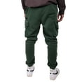 thumbnail image 3 of Brooklyn Cloth Men's Carpenter Fleece Sweatpants, Zip Cargo Pockets, Elastic Waist, Hunter Green, XL, 3 of 4