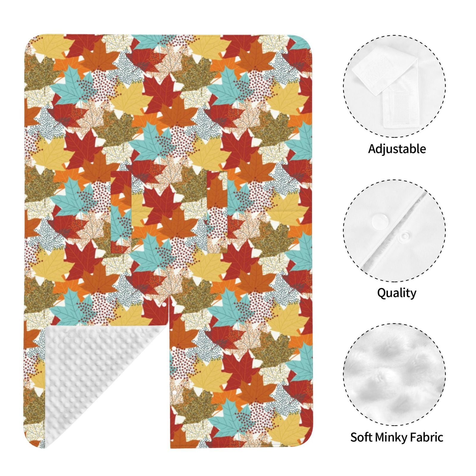 Naloa Fall Maple Leaves Baby Car Seat Cover, Breathable Baby Carrier Cover, Multiuse Baby Carrier Cover & Nursing Breastfeeding Cover