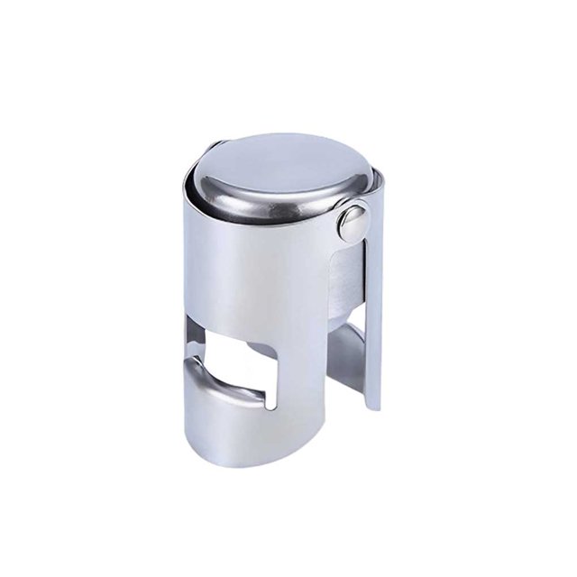 Tapón de Botella de Vino Inteprter Reemplazo de Acero Inoxidable Color Plata