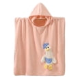 thumbnail image 3 of Kids Hooded Towel Poncho, Ultra Soft Coral Fleece Baby Bath Robe, Quick Dry Animal Cape for Toddlers, Goose Design Swim Beach Gift, 3 of 6
