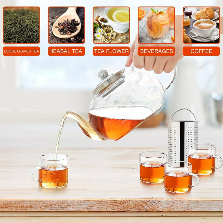 Blown glass teapot Love Story - 8 cups