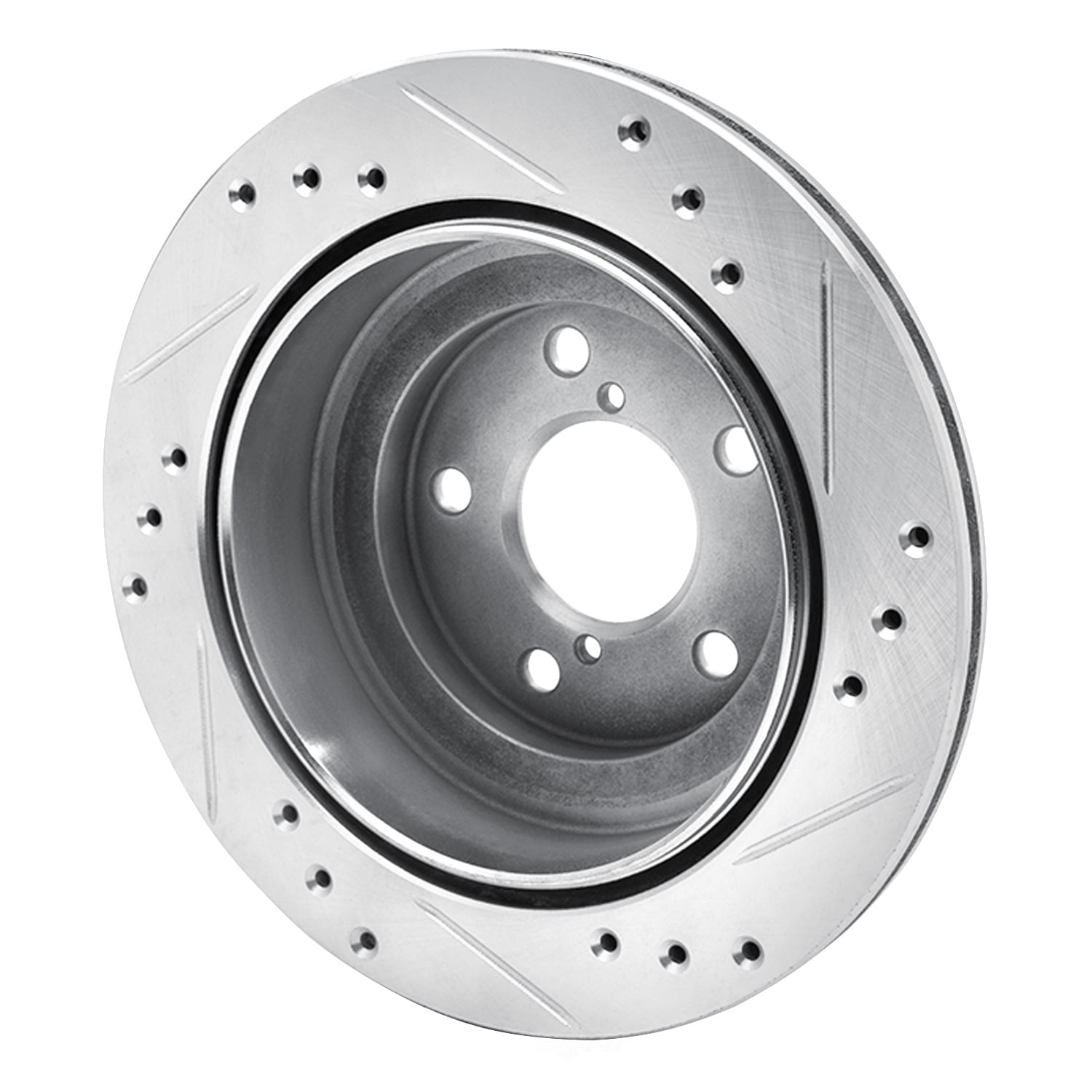 Dynamic Friction Company 631-13010L DFC Brake Rotor - Drilled And Slotted - Silver