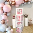 thumbnail image 3 of Staraise-caja de A-Z con letras transparentes, caja de globos personalizada con nombre de bebé, decoraciones para Baby Shower, decoración para fiesta de primer cumpleaños, 3 of 4
