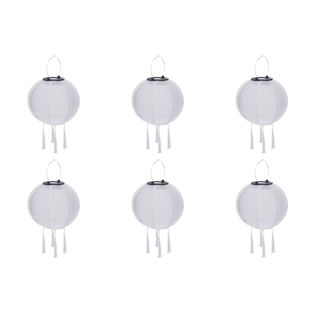 Lámpara Linterna Solar Nailon Impermeable para Festivales () Blanco