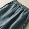 thumbnail image 6 of Linen Pants Women High Waist Lightweight Loose Fit Straight Draping Style Trousers Blue Lounge Pajama Pant 2XL/4, 6 of 8