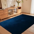 thumbnail image 4 of Solid Navy Blue Area Rug Non Slip Washable Floor Carpet for Living Room Bedroom Nursery with Smooth Solid Color Pattern, 4 of 9