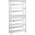 thumbnail image 1 of Pemberly Row Modern 5-Tier Bookcase with Drawer in White Wood, 1 of 6