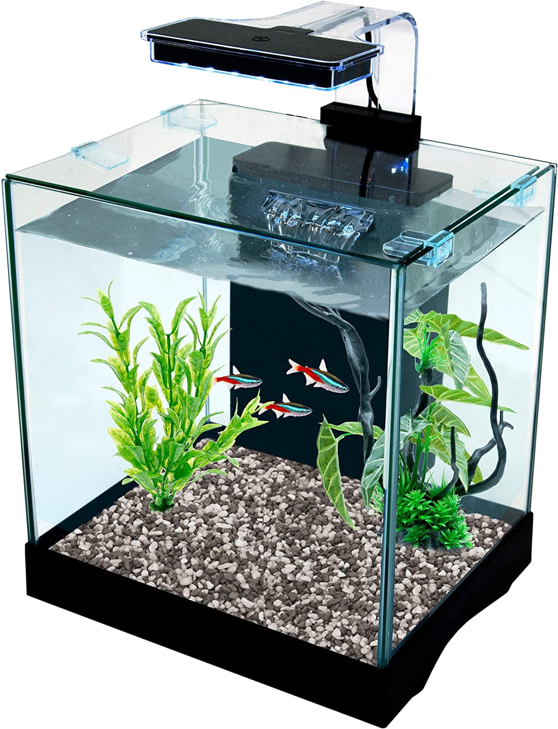 Penn-Plax Cascade Desktop Aquarium Kit Small & Tight Spaces 3.2 Gallons