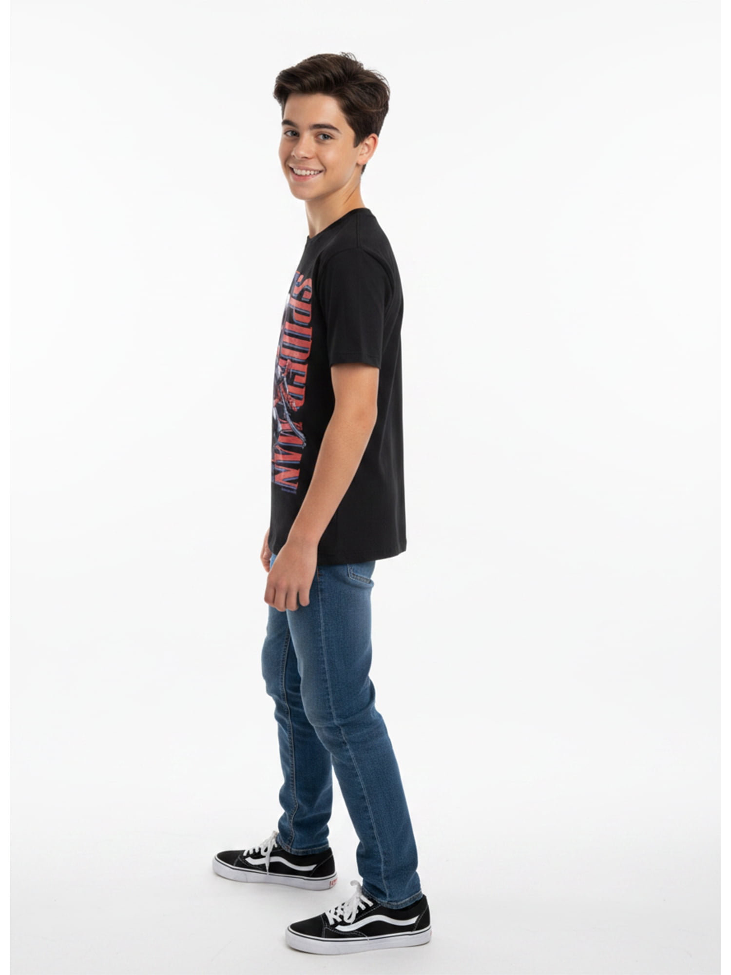 Marvel Spider-Man, Boys' & Big Boys' Graphic T-Shirt, Miles Box, Sizes 4-18