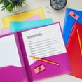 thumbnail image 4 of (2 pack) Pen+Gear 2 Pocket Poly Portfolio with Prongs, Multicolor, 10 Count, 4 of 6