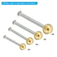 thumbnail image 4 of Uxcell M3*0.5 Thread Cap Nuts Knob 20 Pack Brass Ball Lamp Decoration Screw Caps Nut 10mm, 4 of 6