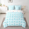thumbnail image 2 of jejeloiu Retro Bohemian Flowers 7-Piece Twin Bedding Sets,Chic Bowknot Ribbon Bedding Comforter Set,White Blue Sheet Sets For Men Womwn,Microfiber Bedroom Decor Reversible, 2 of 8