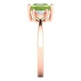 thumbnail image 3 of 2.32 ctw 3 Stone Anniversary Ring for Women | Princess Cut Natural Peridot | Hyperallergenic Solid 18K Rose Gold, 3 of 5