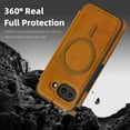 thumbnail image 5 of Allytechgroup Google Pixel 9 Wallet Case Compatible with MagSafe, PU Leather Folio Card Holder RFID Blocking Shockproof Flip Cover Hidden Closure Phone Case for Google Pixel 9, Brown, 5 of 8