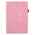 thumbnail image 2 of Case for iPad Pro 13 inch (M4) 2024, Multi-Angle Viewing Folio Stand Smart Shell Embossed Pattern PU Leather Cover with Auto Sleep/Wake with Pencil Holder Card Slot Tablet Case, Pink, 2 of 14