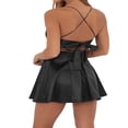 thumbnail image 4 of Robe d'Été Mini-Robe Spaghetti Cravate Noeud Dos Robe A-Ligne pour Femmes, 4 of 5