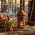 thumbnail image 5 of House Candle Holder, Metal Lantern Decor, Hollow House Shaped Candle Stand for Mantels Dining Tables Covered Patios, Lightweight Metal Accent for Flexible Display, 5 of 7