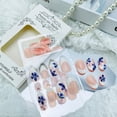 thumbnail image 3 of Uñas postizas press on NEWSPIED almendra con flores 3D y puntas francesas, 3 of 7