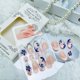 thumbnail image 3 of Uñas postizas press on NEWSPIED almendra con flores 3D y puntas francesas, 3 of 7