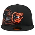 thumbnail image 2 of Men's New Era Black Baltimore Orioles Yarn Stitch 59FIFTY Fitted Hat, 2 of 6