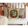thumbnail image 3 of English Bulldog Christmas Flowers Throw Pillow 14 in x 14 in, 3 of 5