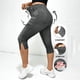 thumbnail image 2 of Pantalones de Cintura Elásticos para Mujeres Casual Caminando con Bolsillos Impresos No Tejido Denim Imitación Denim Hendidura Doblado Cómodo para Salir, 2 of 8