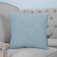 thumbnail image 4 of Light Blue 26x26 Pillow Covers Set of 2, Farmhouse Solid Blue Color Modern Art Throw Pillow Covers Decorative Couch Cushion Case, Microfiber Square Pillowcases for Bedroom Car Living Room, 4 of 7