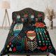 thumbnail image 1 of Artes populares africanas colorido juego de cama funda nórdica, ropa de cama boho, étnica tribal, 1 of 4