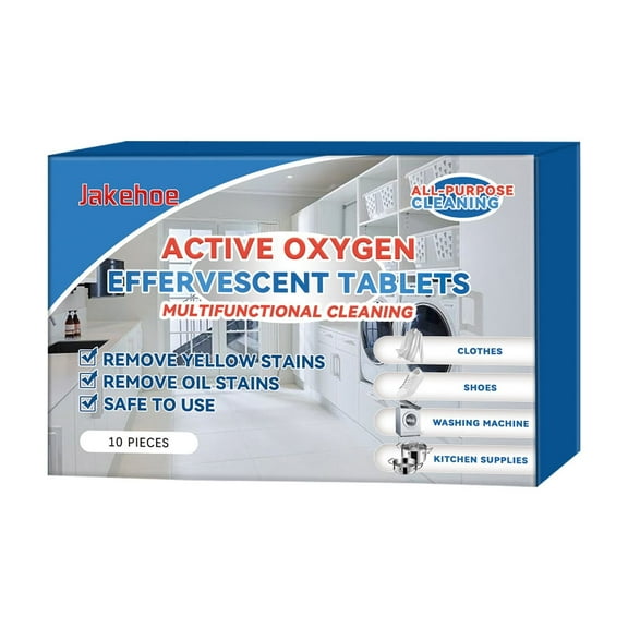 Active Oxygen Cleaning Tablets: Powerful Stain and Grease Remover for Multiple Surfaces