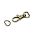thumbnail image 2 of Dritz 1/2" Swivel Hooks & D-Rings, 12 Sets, Antique Brass, 2 of 4