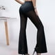 thumbnail image 3 of WILLBEST Pantalones Casuales para Mujer, Transparentes, de Cintura Alta, con Volantes y Pierna Ancha, para Playa, para Fiestas, Rave y Actuaciones. Grande, 3 of 4
