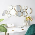 thumbnail image 3 of CosmoLiving by Cosmopolitan 54" x 21" Gold Bubble Cluster Wall Mirror, 3 of 12