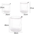 thumbnail image 3 of Youkk Drawstring Closure Mesh Laundry Bags Underwear Clothes Socks Machine Washing Bag white 31x37cm, 3 of 6