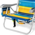 thumbnail image 4 of Homevative Cooler+ Folding Backpack Beach Chair with 5 Positions, Towel bar, XL Cooler Pouch, Storage Net, Cup and Phone Holder, Sunshine, 2 Pack, 4 of 7