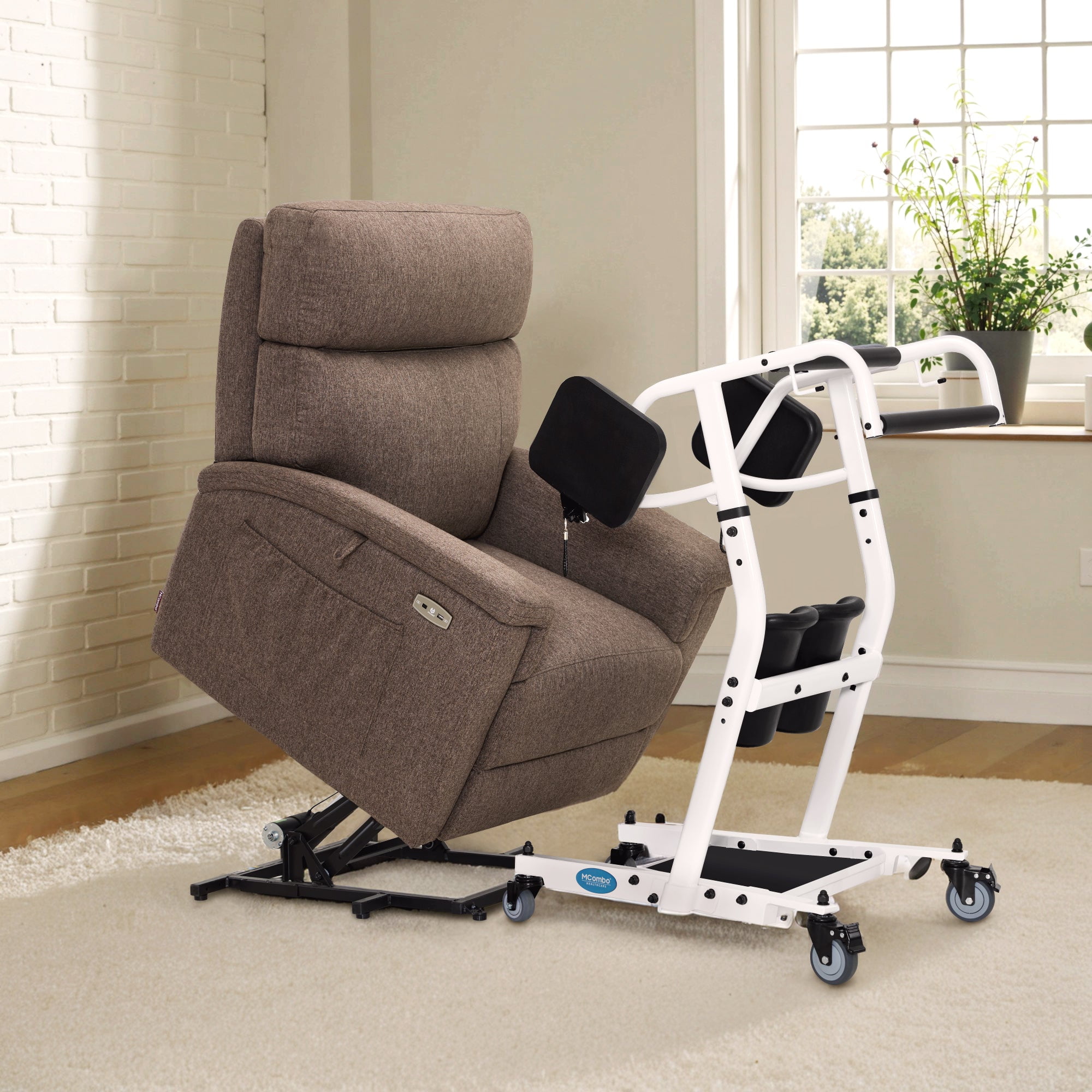 MCombo Sit to Stand Assist Patient Lift Patient Transport Unit Elderly Care Equipment for Home Care and Elderly Use