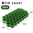thumbnail image 2 of Bandejas para cubitos de hielo para congelador con tapa, 37 rejillas de silicona para moldes de cubitos de hielo pequeños, fácil de liberar, reutilizables en contenedores organizadores o cubos de, 2 of 5