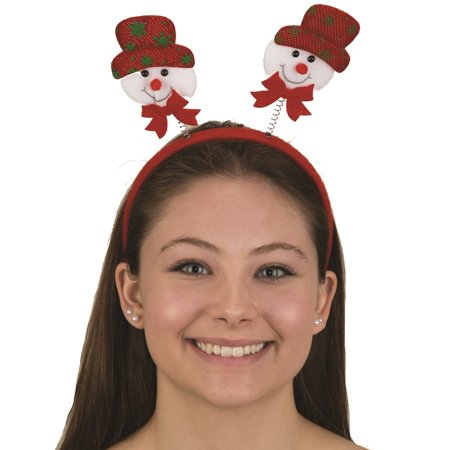 Snowman Boppers Headband Winter Christmas Hat Festive One Size Costume Accessory