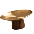 thumbnail image 1 of Soporte para pasteles, plato de frutas, pedestal alto redondo, plato para dulces, postre versátil M tamaño oro, 1 of 9