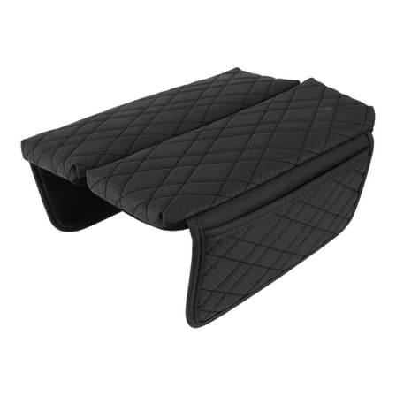 Car Center Console Cover with Storage Bag for BMW 7 Series 2016-2022 Black 1 Pair