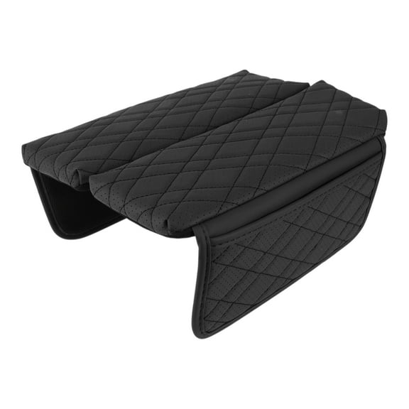 Car Center Console Cover with Storage Bag for BMW 7 Series 2016-2022 Black 1 Pair