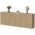 thumbnail image 5 of SICOTAS 30.9" Modern Sideboard Buffet Cabinet Set of 3,Mid Century Accent Cabinet Credenzas with Adjustable Shelf and Doors,Storage Console Cabinet for Living Room Dining Room and Kitchen,Natural Oak, 5 of 9