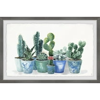 Marmont Hill Potted Cactus Bunch II Framed Wall Art