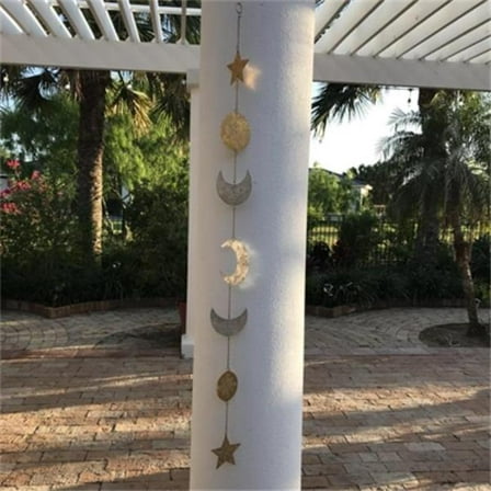 Metrotex Designs 62076 Sun Moon Star String Garland, Silver & Gold