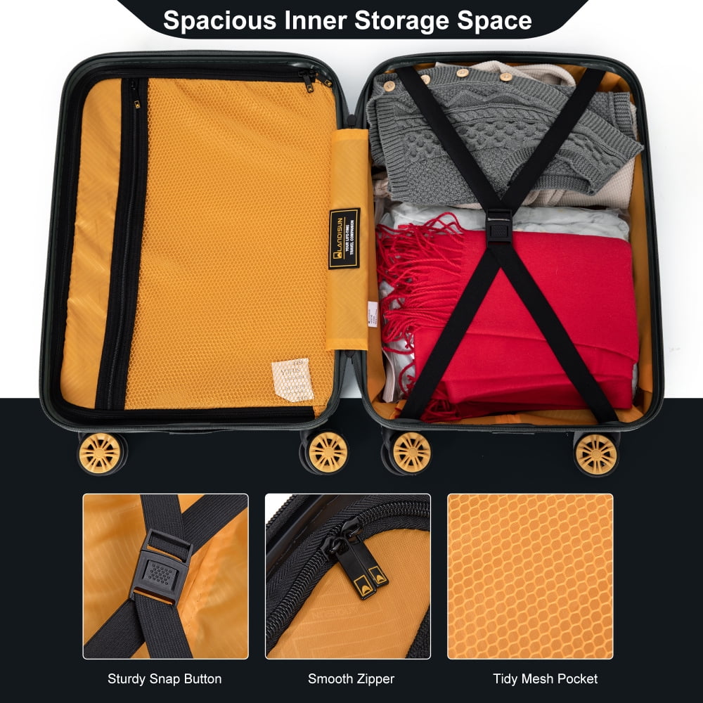 Carry On Luggage 18.5" Carry On Suitcase with TSA Approved Carry On Luggage with Wheels Carry on Bag Hard Shell Suitcases