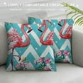 thumbnail image 3 of Nawypu Throw Pillow Covers Tropical Leaf Flamingo Pattern Print Cushion Cover Soft Pillow Cases for Home Sofa Bed Chair Car Office Decorative, 3 of 5