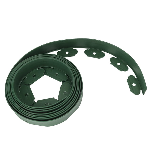 Landscape Edging Kit, 5m PE Garden Edging Border with Spiral Spikes, Fit for Flower Beds and Pathways, No Dig DIY Landscaping Projects