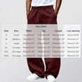 thumbnail image 3 of Gizkkal Baggy Sweatpants for Men Drawstring Elastic Waist Trousers Casual Loose Workout Wide Leg Pants with Pockets, 3 of 5