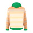 thumbnail image 4 of Deals YLSDY Men's Striped Hoodies Color Block Loose Long Sleeve Pullover Lightweight Drawstring Casual Sweatshirt Tops Orange M, 4 of 4